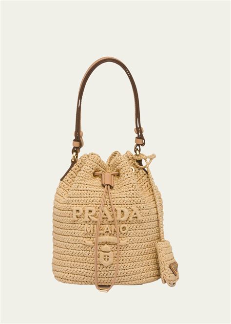 prada bast bag|prada raffia bucket bag.